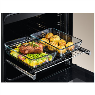 Gāzes plīts ar elektrisko cepeškrāsni, Electrolux (50 cm)