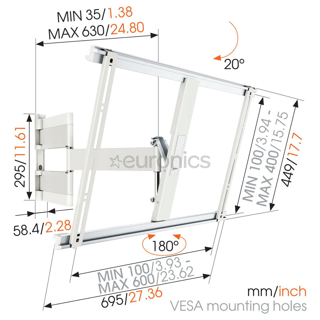 Sienas stiprinājums THIN 545 priekš 40-65" televizoriem, Vogels