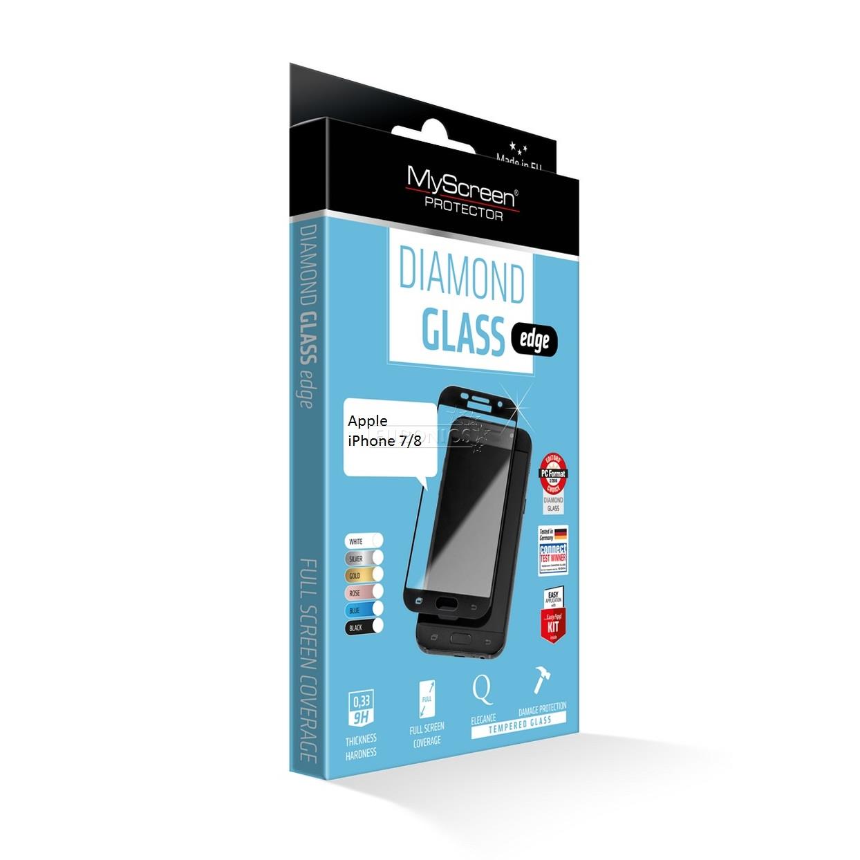 Защитное стекло Diamond glass edge для iPhone 7/8, MSC