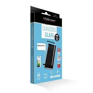 Screen protector Diamond glass edge for iPhone X, MSC