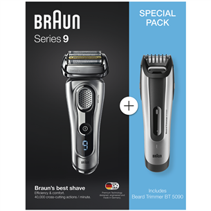 Shaver Series 9 + beard trimmer BT5090, Braun