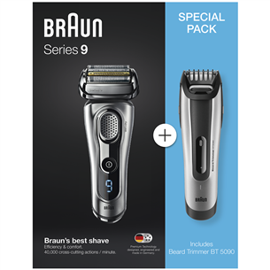 Skuveklis Series 9 + bārdas trimmeris BT5090, Braun