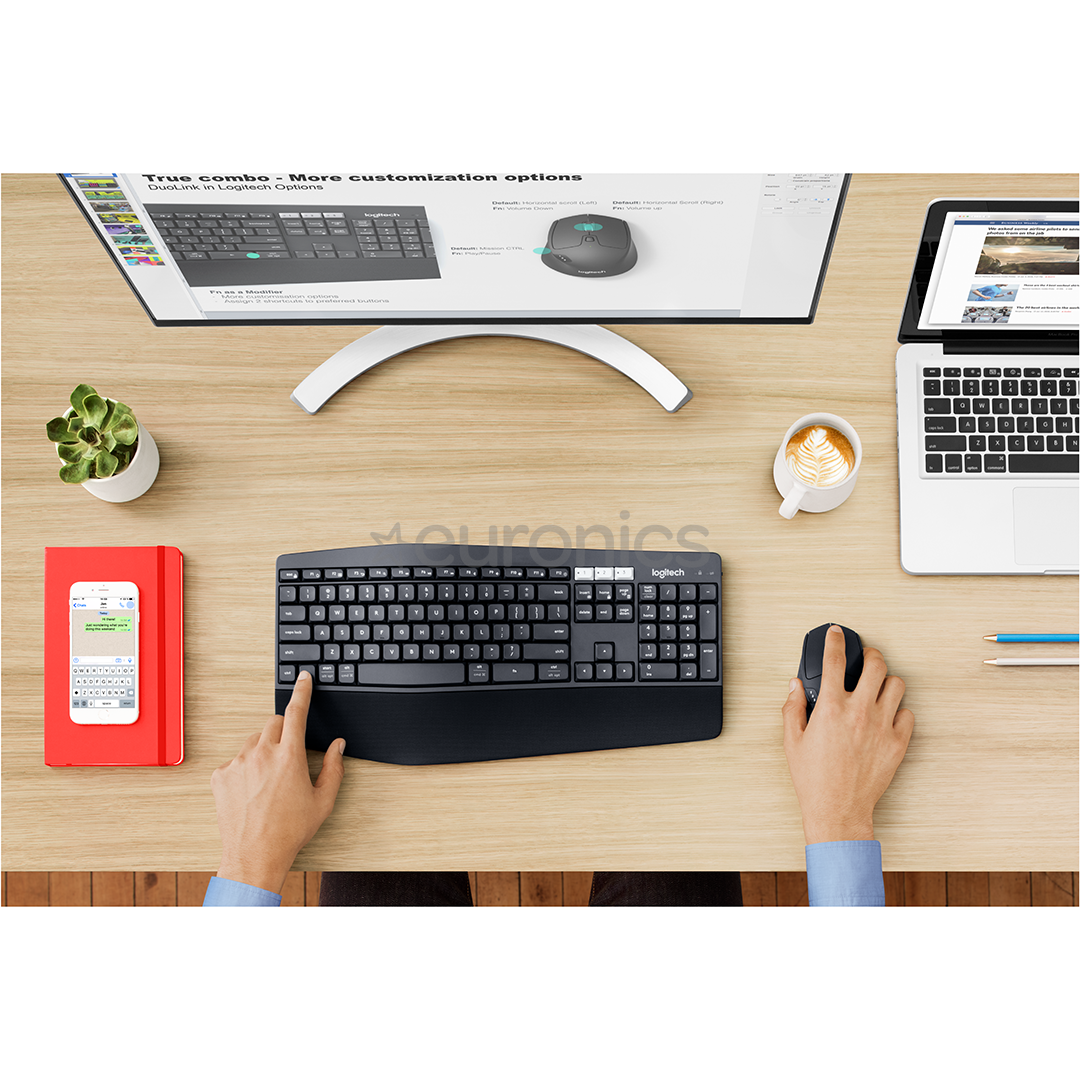 Bezvadu klaviatūra + pele MK850, Logitech / RUS