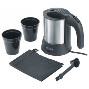 Severin, 2 cups, 0.5 L, black/inox - Travel kettle