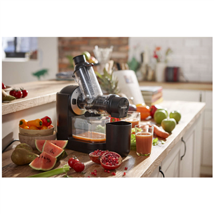 Philips Viva Collection, slow, 150 W, black/silver - Juice extractor