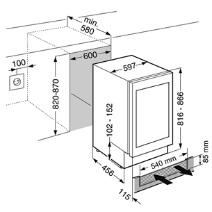 Built-in wine cooler Liebherr Vinidor (36 bottles)