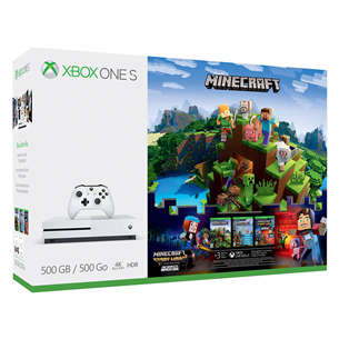 Spēļu konsole Microsoft Xbox One S (500 GB) Minecraft Complete Adventure Bundle