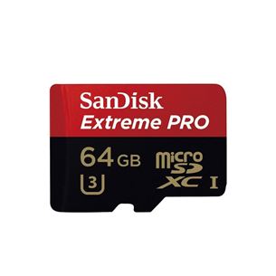 MicroSDXC memory card Extreme PRO, SanDisk / 64GB SDSDQXP-064G-G46A