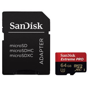 Atmiņas karte Extreme PRO MicroSDXC, SanDisk / 64GB