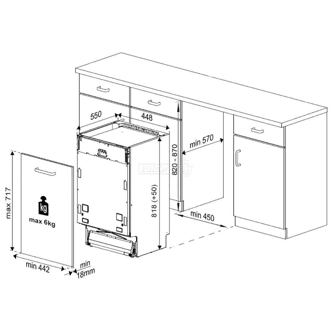 Built-in dishwasher Beko (10 place settings)