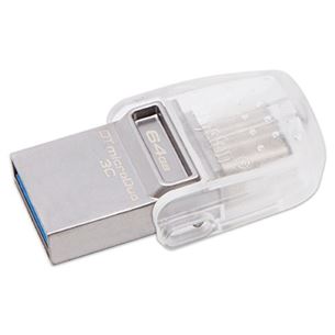USB zibatmiņa DataTraveler microDuo 3C, Kingston / 64GB