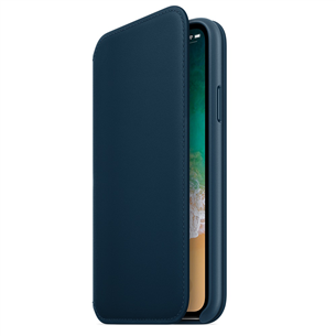 Ādas apvalks folio priekš iPhone X, Apple