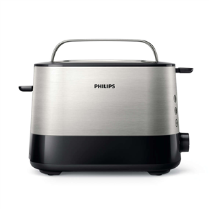 Philips Viva Collection, 1000 W, melna/nerūsējošā tērauda - Tosteris HD2637/90