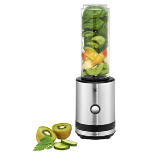 WMF KITCHENminis SmoothieToGo, 300 W, 2 x 600 ml, nerūsējošā tērauda/melna - Blenderis 416500011