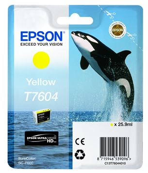 Tintes kārtridžs T7604, Epson / dzeltena