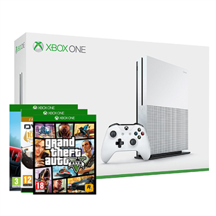 Gaming console Microsoft Xbox One S (1 TB) + 3 games