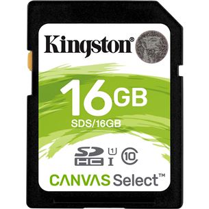 Карта памяти Canvas Select SDHC, Kingston / 16GB