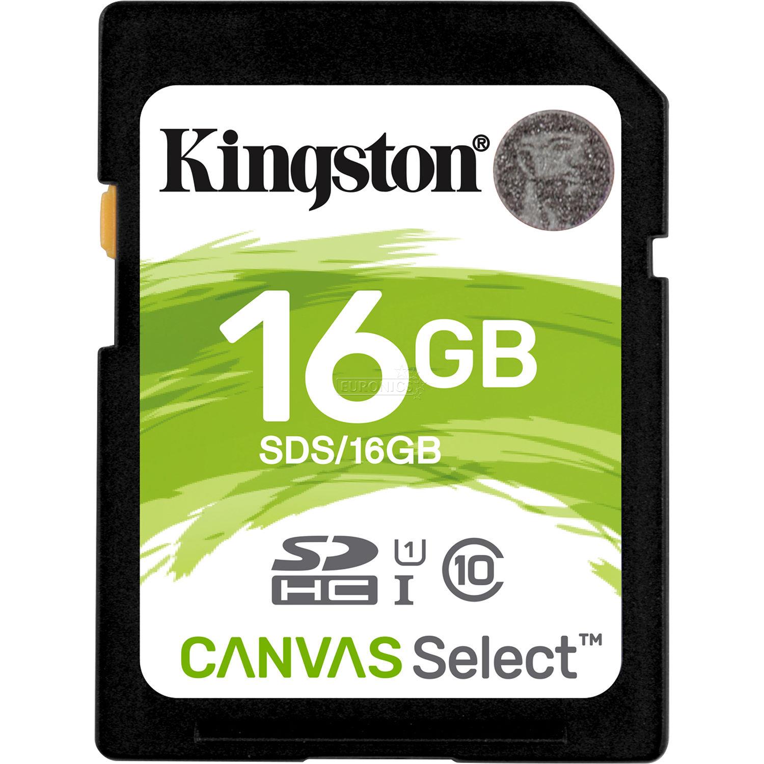 Atmiņas karte Canvas Select SDHC, Kingston / 16GB