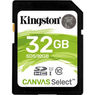 Карта памяти Canvas Select SDHC, Kingston / 32GB