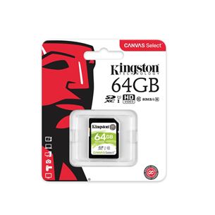 Карта памяти Canvas Select SDHC, Kingston / 64GB