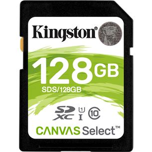 Карта памяти Canvas Select SDHC, Kingston / 128GB