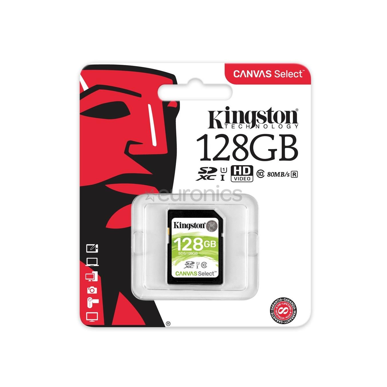 SDHC Canvas Select memory card, Kingston / 128GB