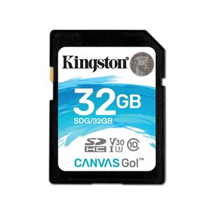 SDHC Canvas Go! memory card, Kingston / 32GB