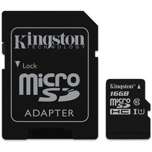 Atmiņas karte Canvas Select Micro SDHC, Kingston / 16GB