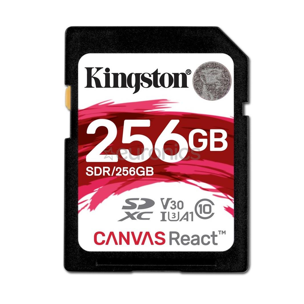 Карта памяти Canvas React SDXC, Kingston / 256GB