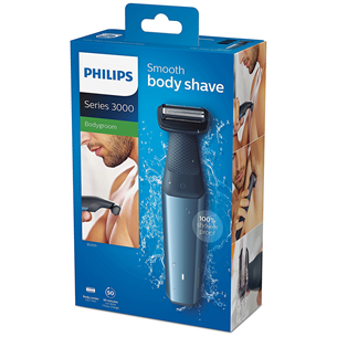 Philips Bodygroom 3000, melna/pelēka - Trimmeris ķermenim BG3010/15