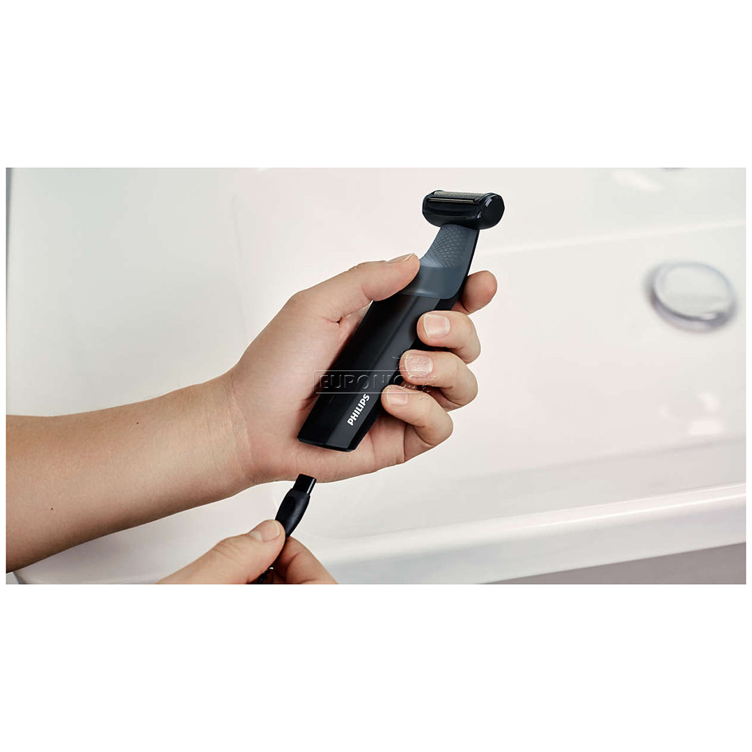 Philips Bodygroom 3000, melna/pelēka - Trimmeris ķermenim