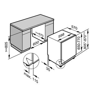 Built-in dishwasher, Miele / 14 place settings