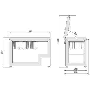 Horizontālā saldētava Premium, Liebherr / tilpums: 276 L