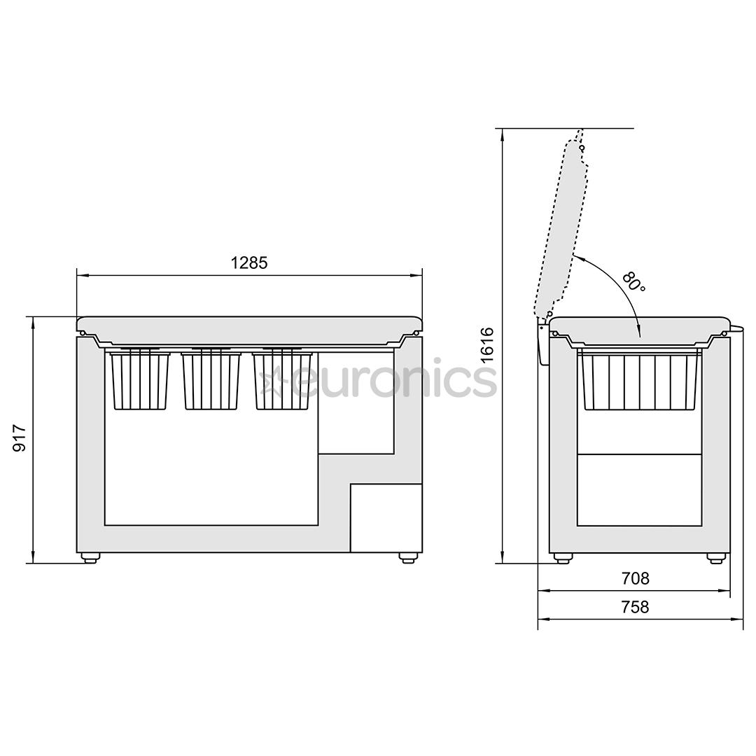 Horizontālā saldētava Premium, Liebherr / tilpums: 276 L