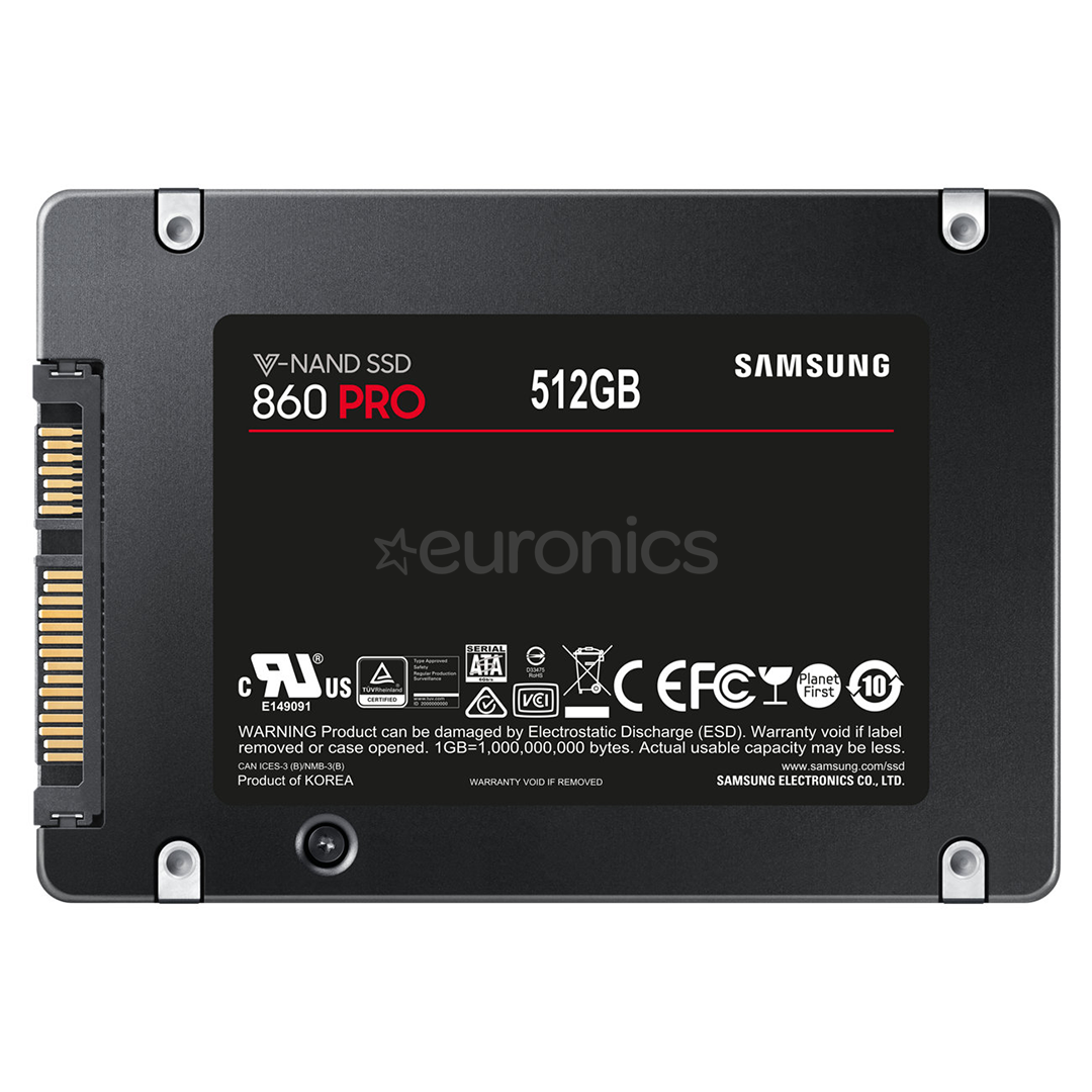 SSD cietais disks 860 PRO, Samsung / 512 GB