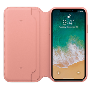 Ādas apvalks folio iPhone X, Apple