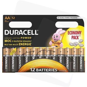 Duracell, AA, 12 psc - Batteries