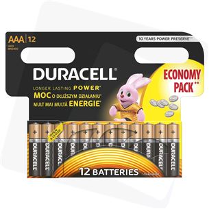 Duracell, AAA, 12 gab. - Baterijas MN2400/12AAAECON