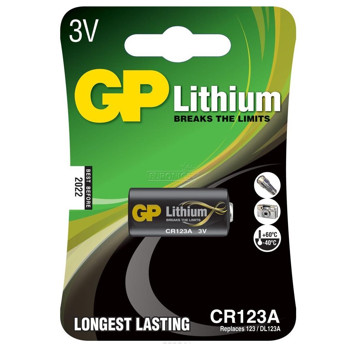 Baterija CR123A, GP