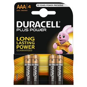 Baterijas AAA Plus Power, Duracell / 4 gab