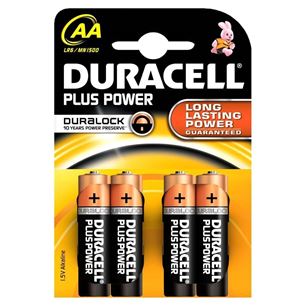 Batteries AA Plus Power, Duracell / 4 psc