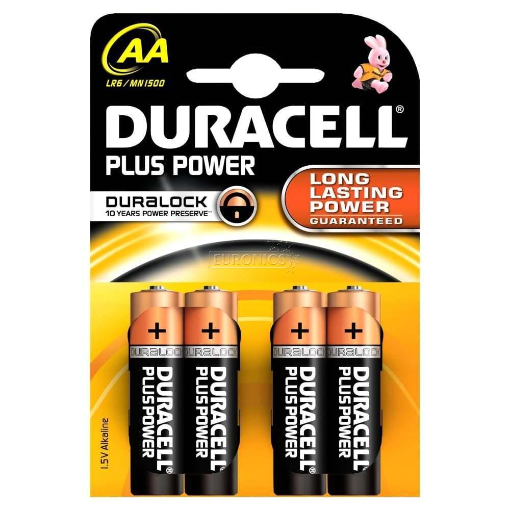 Baterijas AA Plus Power, Duracell / 4 gab