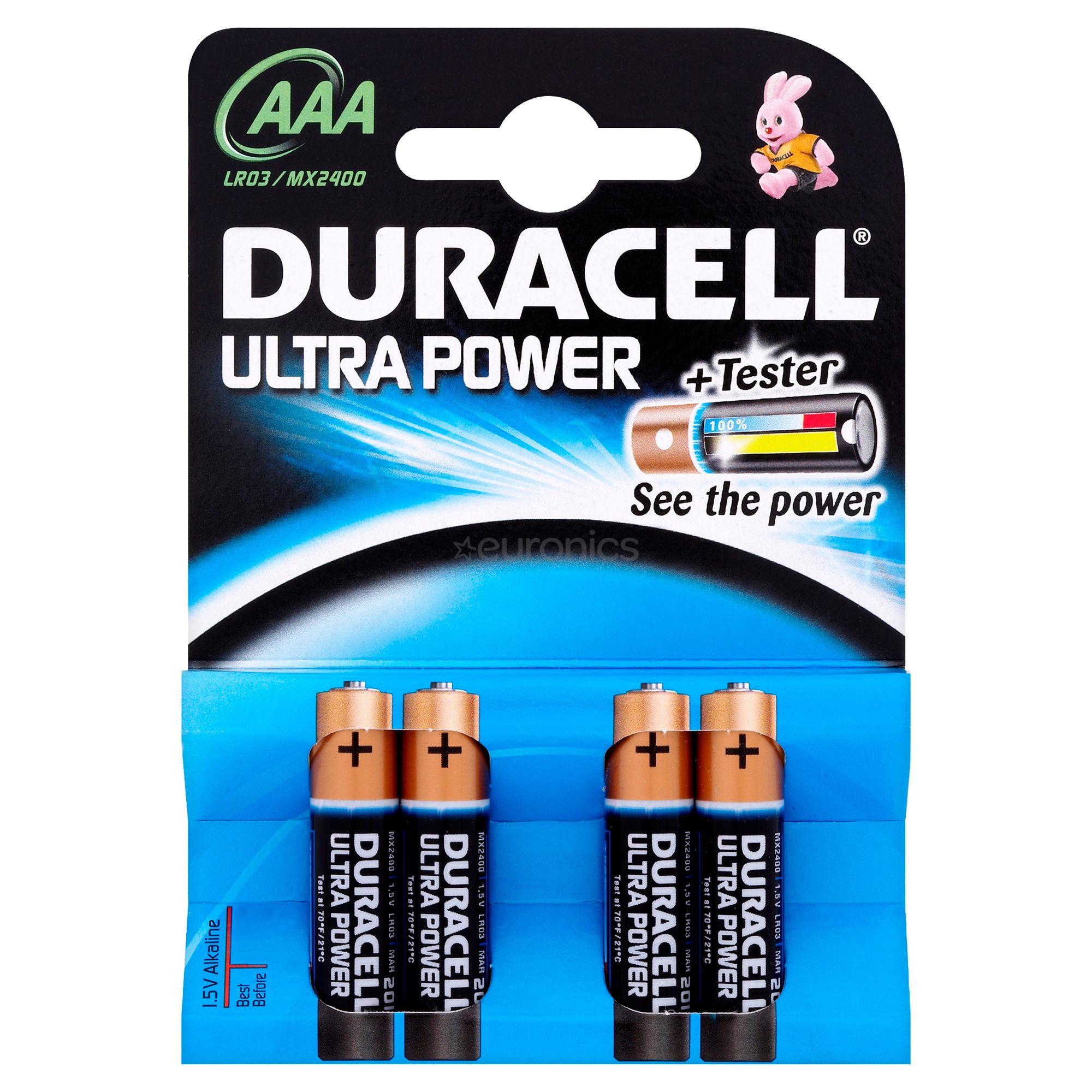Baterijas AAA Ultra Power, Duracell / 4 gab