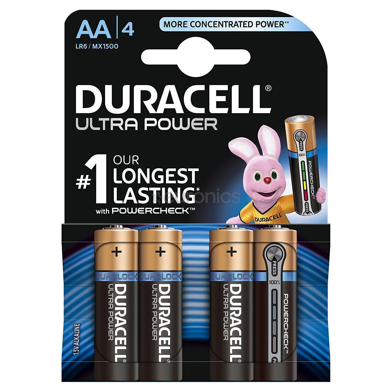 Baterijas AA Ultra Power, Duracell / 4 gab