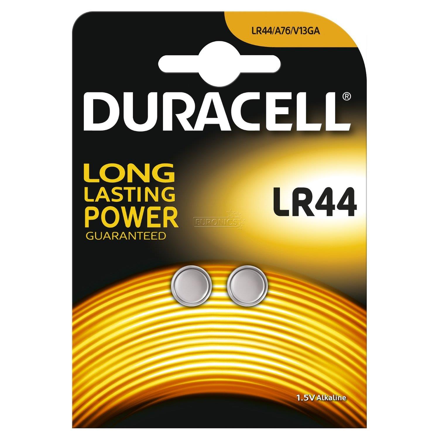 Baterijas LR44, Duracell / 2 gab