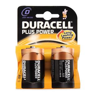 Baterijas D Plus Power, Duracell / 2 gab