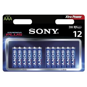 Baterijas AAА Stamina Plus, Sony / 12 gab