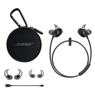 Bose SoundSport, melna - Bezvadu austiņas