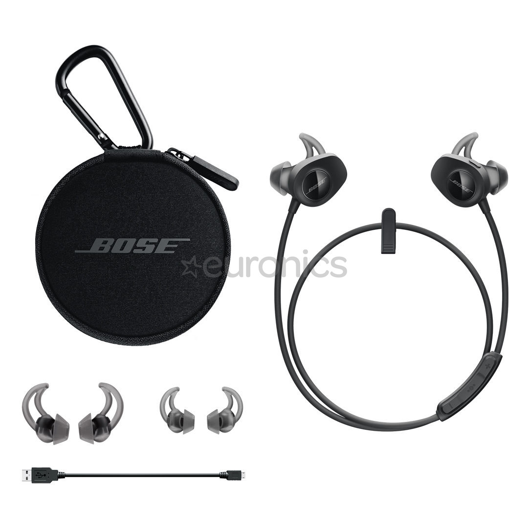 Bose SoundSport, melna - Bezvadu austiņas