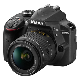 Зеркальная камера Nikon D3400 + объектив NIKKOR 18-55 мм VR AF-P, Nikon